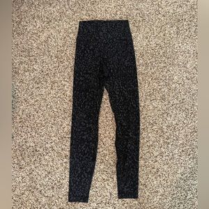 Lululemon Align Legging, size 4, 28’, black/gray animal camouflage print